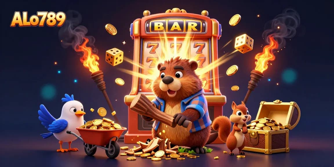 Win big with ALo789's exciting cockfighting action and golden treasure in a vibrant scene.