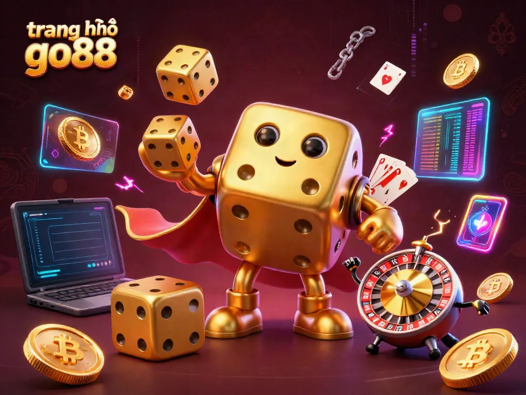 Engage with gaming excitement at trang chủ go88 featuring animated dice and dynamic crypto elements.