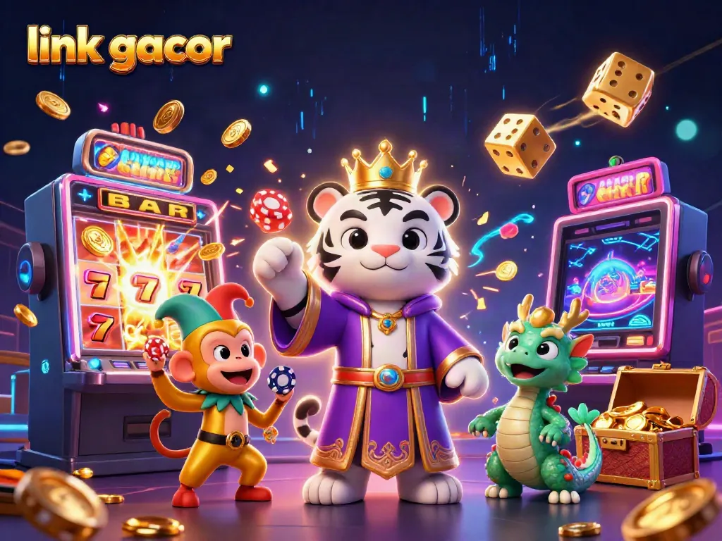Engage with link gacor slots featuring vibrant 3D characters and dynamic casino elements.